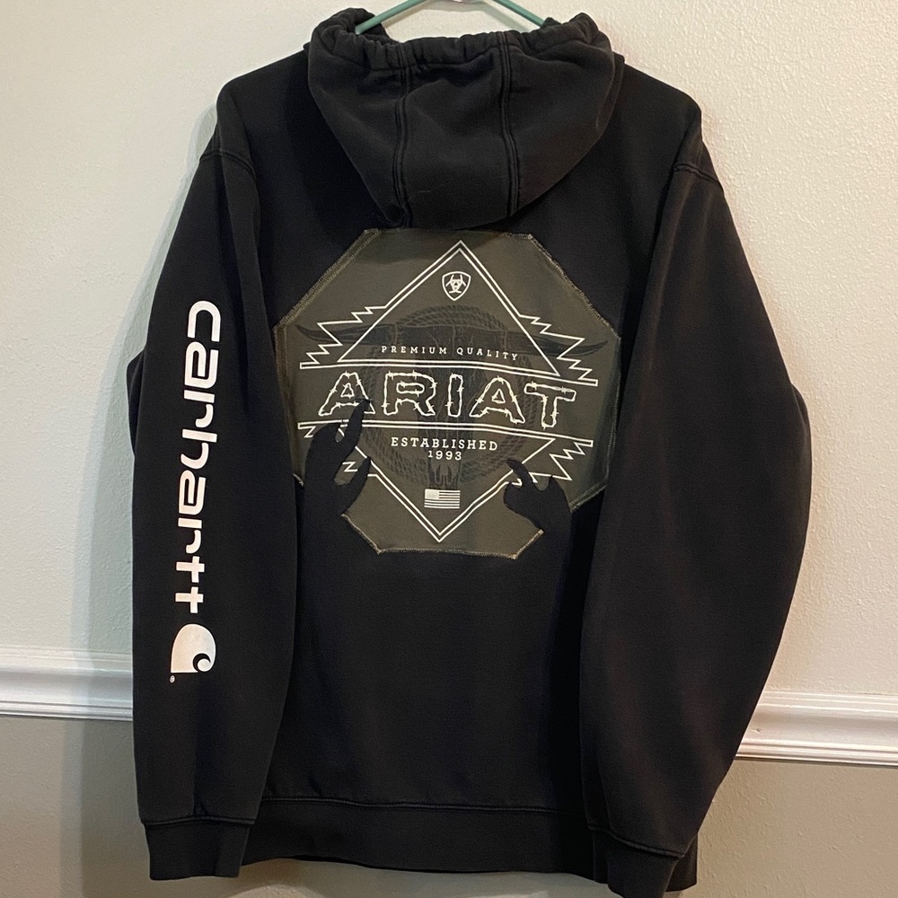 Reworked Handmade Carhartt x Ariat Hoodie Collab
